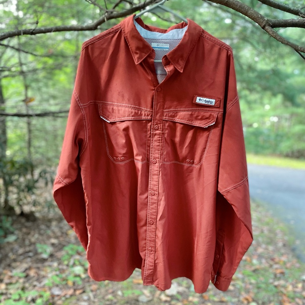Columbia Fishing Gear Long Sleeve Button Down Shirt
